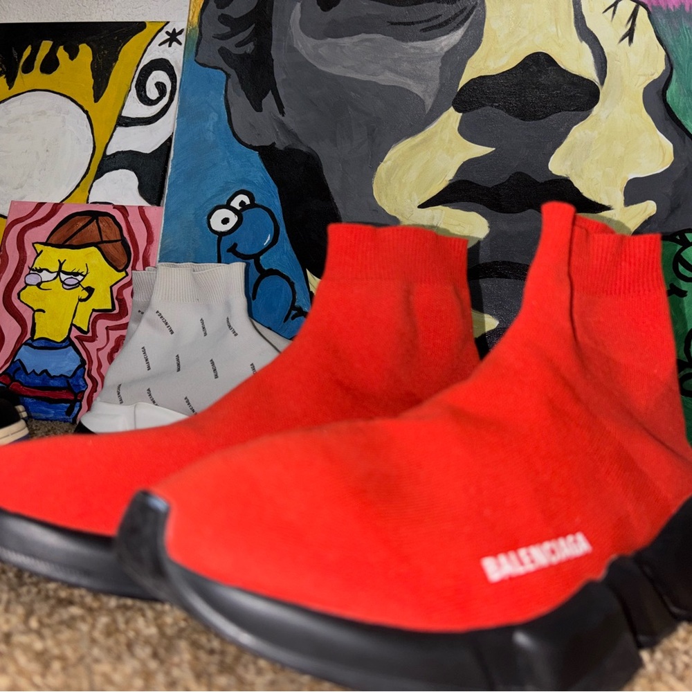 Balenciaga Vibrant Red Sneakers